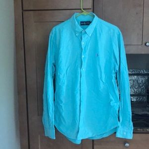Ralph Lauren teal dress shirt
